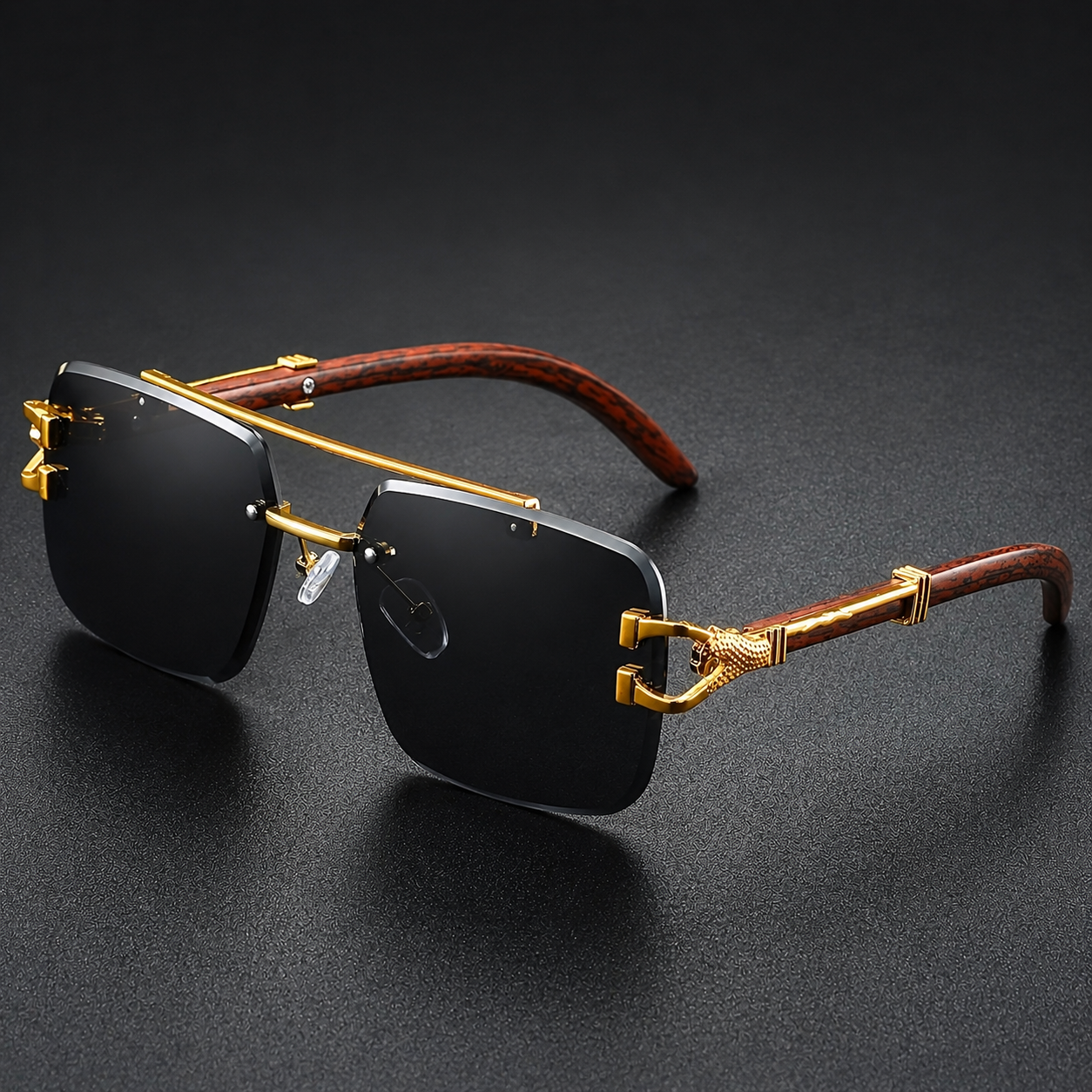 Luxury Leopard Wood SunGlasses