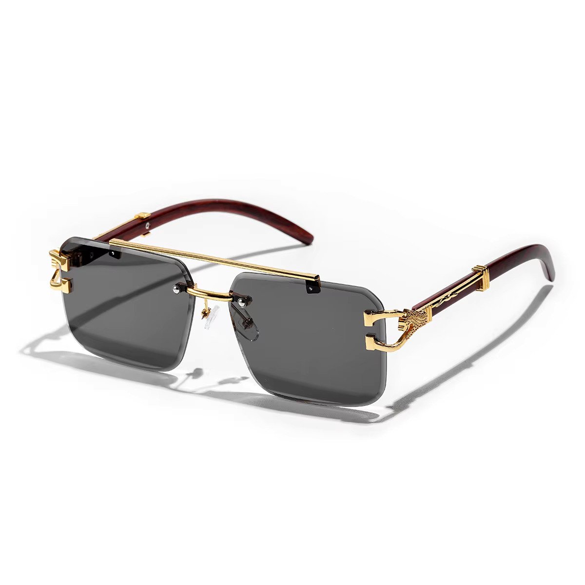 Luxury Leopard Wood SunGlasses - Image 2
