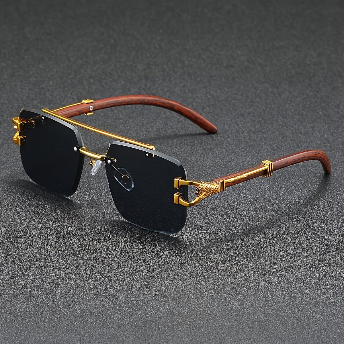 Luxury Leopard Wood SunGlasses - Image 3